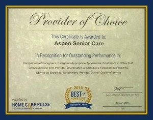 We Did It Again! 2015 Best of Home Care Award
